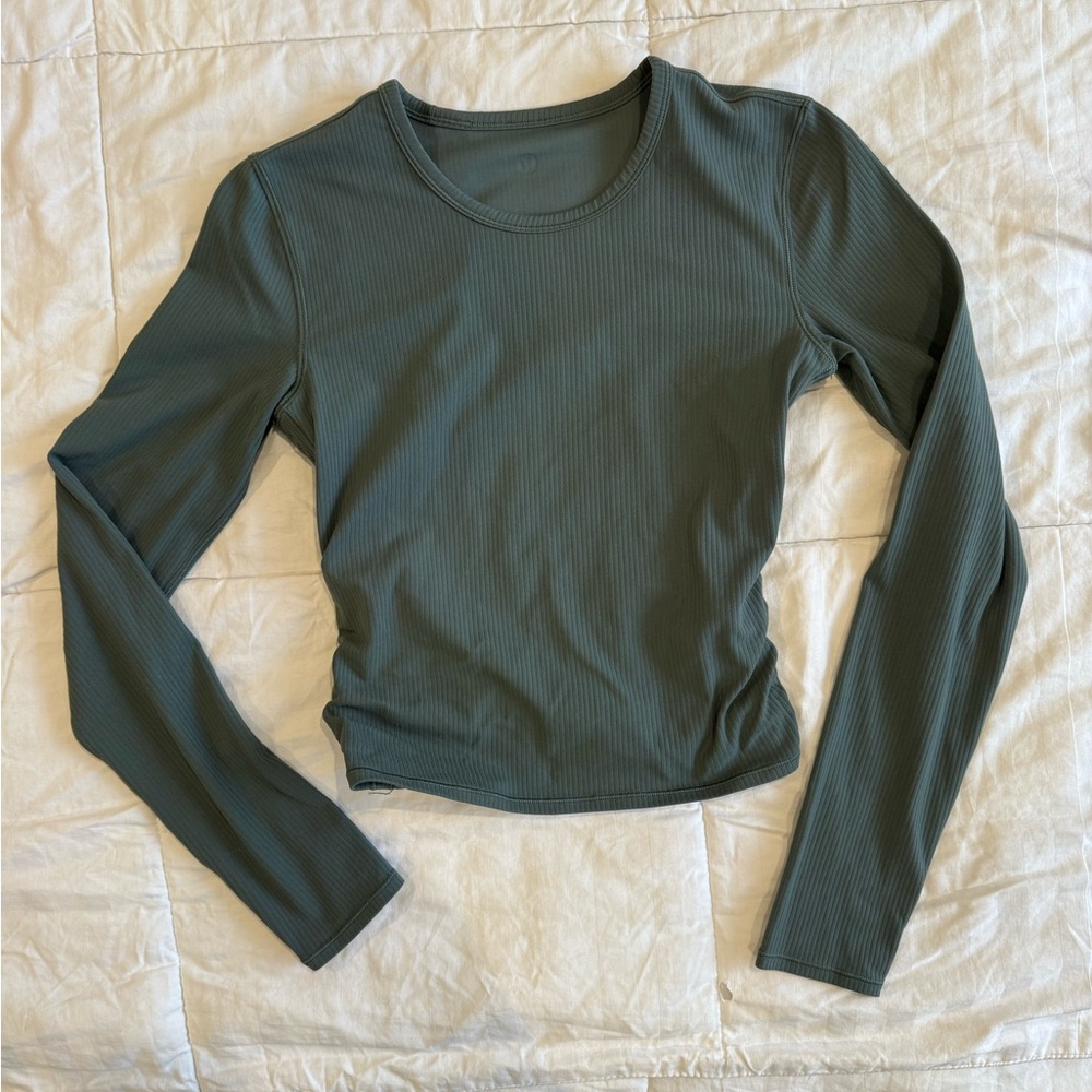 Lululemon All it Take Twist Long Sleeve 6 Dark Forrest